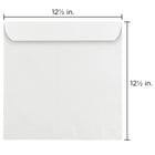JAM Paper Enveloppes carrées standard avec fermeture gommée, 12 1/2 x 12 1/2 po, blanc, 1000/pqt-Fermeture : gomme