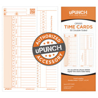 Cartes de pointage uPunch - Paquet de 100 ( CRTC1050)-Cartes de temps