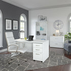 Bibliothèque à 5 tablettes Studio C de Bush Business Furniture, blanc (SCB136WH)-Les tablettes durables ont été testées pour supporter jusqu’à 50 lb chacune