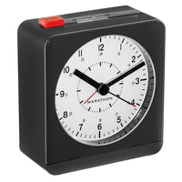 Marathon - Horloge analogique avec veilleuse automatique, noir/blanc (CL030053BK-WH)-La trotteuse silencieuse à mouvement à quartz en continu n’émet aucun tic-tac.