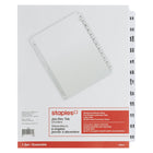 Staples - Séparateurs préimprimés Janv. - Déc., 12 onglets, blanc-Oeillets renforcés