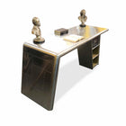 Plata Import - Road Bureau Bureau Bureau Aluminium Riveté, Gris-Dimensions: 31,5 po H x 71 po l x 26 po P