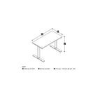 Bestar – Table motorisée à hauteur réglable, 24 po x 48 po, ardoise (65857-59)-Le bouton de commande est situé sur la bordure avant de la surface de travail pour un accès facile
