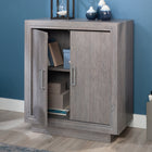 Sauder - 434777 La Collection Hayes Garden Meuble de rangement - Finition Ashen Oak-Se fixe également à la bibliothèque 434778 ou la crédence 434775.
