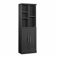 Sauder - 435131 La Collection HomePlus Meuble de rangement - Finition Raven Oak-Son design configurable permet de positionner les portes en haut, en bas, à gauche ou à droite.