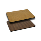 Flash Furniture – Dessus de table rectangulaire laminé et réversible de 24 x 30 po, naturel ou noix-Table de restaurant ou de banquet