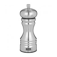 Trudeau Professional Stainless Steel Salt Mill 6"-Adjustable knob - turn the knob clockwise for a finer grind, counter clockwise for coarser grind