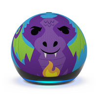 Amazon - Echo Dot 5ème génération Enfants - Dragon-Tout Nouveau Echo Dot Kids - Notre haut-parleur intelligent le plus populaire et le plus mignon avec Alexa, conçu pour les enfants (pas un jouet). Le haut-parleur amélioré offre des voix plus claires et un son riche et dynamique.