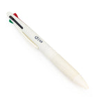 General Supply Goods + Co − Stylo rétractable 4 couleurs − blanc mat-Encres rouge, verte, bleue, noire