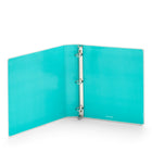 Poppin - Reliure 1" - Aqua-Les anneaux de 1" en forme de D peuvent contenir 200 feuilles