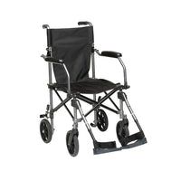 Drive Medical - Fauteuil de transport Travelite dans un sac-Noir, aluminium