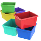 Storex bac de rangement scolaire - 4 gallons (15L) - couleurs assorties - paquet de 6-Organiser des livres, des fournitures arts et artisanat, jouets et plus