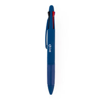 General Supply Goods + Co - Stylo rétractable 4 couleurs - 1,0 mm - Bleu barillet-Plastique 4-en-1