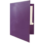 JAM Paper Chemises de présentation lustrées à 2 pochettes, 9 1/4 x 11 1/2 po, bleu violet, 12/paq.-Fini : lustré