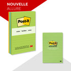 Post-it - Feuillets, collection Paradis floral, lignés, 4 po x 6 po, 100 feuillets/bloc, paquet de 3, 300 feuilles-4 po x 6 po, collection Paradis floral, lignés