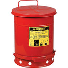 JustriteMD – Poubelles à déchets huileux, 10 gal, 13 15/16 x 18 1/4 po, rouge-Couleur : Rouge