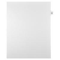 Markmaker - Intercalaires imprimes Legal, Blanc, 1/15th coupe, format lettre, sans trous, 25 tabs/PQT, 5 PQT/Boite, Numero 123-Intercalaires imprimes Legal