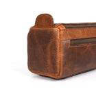 Tolredo Athens Leather Toiletry Bag Dopp Kit - Brown-Doublure intérieure résistante à l'eau
