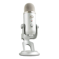 Blue Yeti USB Condenser Microphone - Silver-Custom three-capsule array: This professional USB mic produces clear, powerful, broadcast-quality sound for YouTube videos, Twitch game streaming, podcasting, Zoom meetings, music recording and more