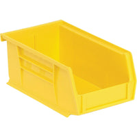 Quantum Bins - Bacs empilables et suspendus Ultra - 4-1/8 L x 3 H x 7-3/8 P po - jaune - paquet de 24-Les poignées arrière et latérales facilitent la manipulation