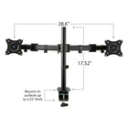 Bras de support double pour moniteurs 3M-La construction en acier robuste peut tenir deux écrans de 72,4 cm de large et d’un poids de 9,07 kg