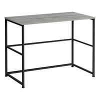 Monarch Specialties - 7778 Bureau 40 po - Gris/Metal Noir-Bureau spacieux dans une finition laminée faux bois gris et élégante
