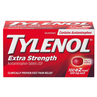 TYLENOL Extra fort 500 mg, 100 comprimés FaciliT-Soulagement rapide et efficace du mal de tête, de la fièvre, des douleurs et des courbatures