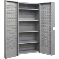 KLETON – Armoire à combinaison à portes creuses, 4 tablettes-Robuste et entièrement soudée de calibre 16, armoire à combinaison bac/tablette