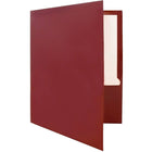 JAM Paper Chemises de présentation lustrées à 2 pochettes, 9 1/4 x 11 1/2 po, marron, 12/paq.-Fini : lustré