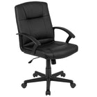 Flash Furniture Leathersoft-Chaise De Bureau Rembourrée-Noir (CH197220X000BK)-Rembourrage LeatherSoft noir