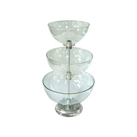 Azar Displays – Présentoir sur comptoir à bols de 3 niveaux de 10, 12 et 14 po (720304)-Présentoirs de comptoir