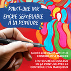 Marqueurs créatifs Sharpie - acryliques à base d’eau, pointe pinceau - couleurs assorties - paquet de 2-Aucune préparation nécessaire! Il suffit d’enlever le bouchon et de laisser libre cours à son imagination! Pour de meilleurs résultats, rangez les marqueurs à l’horizontale