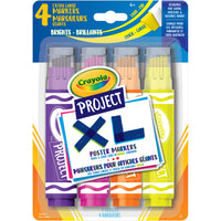 Crayola - Marqueurs d'affiches XL Project - Couleurs vives -  paquet de 4-Comprend 4 marqueurs d'affiches XL