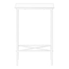Monarch Specialties - 2079 Table D'Appoint - 24 po H/Blanc/Metal Blanc-Dimensions du produit: 23,75 pouces L x 11,75 pouces L x 22 pouces H