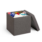Poppin - Siège Boîte- Gris Foncé-Dimensions: 16 "L x 16" P x 16 "H