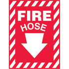 Accuform Signs - Enseigne « Fire Hose », 7po x 10po, Vinyle, Anglais Avec Pictogramme-Type d'affichage Adhésif