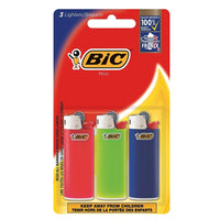 BIC - Briquets Mini, couleurs variées, paq./3-Taille compacte pratique