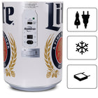 Miller Lite - frigo portable, capacite de 5,4 L (5,7 pte), 8 cannettes, blanc-Compatible avec l'alimentation CA et CC (adaptateurs de 12V CC/110V CA inclus)