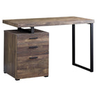 Monarch Specialties - 7408 Bureau 48 po L - Faux Bois Brun/Metal Noir-Un bureau d'ordinateur moderne de 48 pouces de long dans un style moderne, avec une configuration réversible pour une installation à gauche ou à droite, parfait pour créer un espace de travail fonctionnel dans votre bureau à domicile.