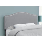 Monarch Specialties - 6011F Lit Double Tete De Lit Simili - Cuir Gris-Dimensions du produit: 50,5 pouces H x 57,25 pouces L x 3 pouces P