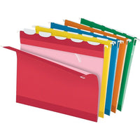 Pendaflex - Chemises suspendues Ready-Tab avec technologie Lift-Tabâ„¢, format lettre, couleurs variées-Vous n'avez qu'à soulever l'onglet que vous voulez, le fermer puis insérer votre étiquette