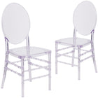 Flash Furniture - Chaise Florence empilable cristal glacé de Flash Elegance-Capacité de poids de 500 lb