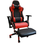 Nicer Furniture - chaise de jeu de style course avec repose-pieds - rouge-Dossier et assise ergonomiques