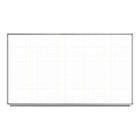 Luxor tableau blanc fantôme magnétique fixé au mur, 72 po x 40 po-Tableau blanc magnétique de 72 po x 40 po avec motif de grille fantôme de 2 po x 2 po