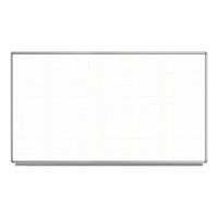 Luxor tableau blanc fantôme magnétique fixé au mur, 72 po x 40 po-Tableau blanc magnétique de 72 po x 40 po avec motif de grille fantôme de 2 po x 2 po