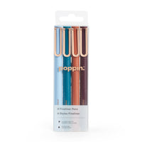 Poppin – Stylos Fineliner – assortis – paquet de 4-Stylo Fineliner