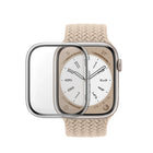 PanzerGlass - Full Body pour Apple Watch 45mm S7-9 - Transparent-Le verre est résistant aux chocs et à l'eau, et est recouvert d'une couche oléophobe qui est à la fois antibactérienne et anti-empreintes digitales