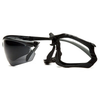 Pyramex – Lunettes de protection Proximity, gris foncé, antibuée H2MAX, 6/paquet-Verres en polycarbonate résistant aux égratignures avec monture noire