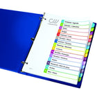 Avery Ready Index Intercalaires personnalisables avec table des matières - 11845-Multi-couleur