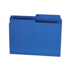 Hilroy - Chemises à onglet - format lettre - 9 po x 11 3/4 po - bleu - paquet de 100-Chemises à onglet colorées de format lettre